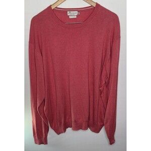 Peter‎ Millar Crown Soft Crew Neck Sweater Light Red Men's Size XL Silk Blend